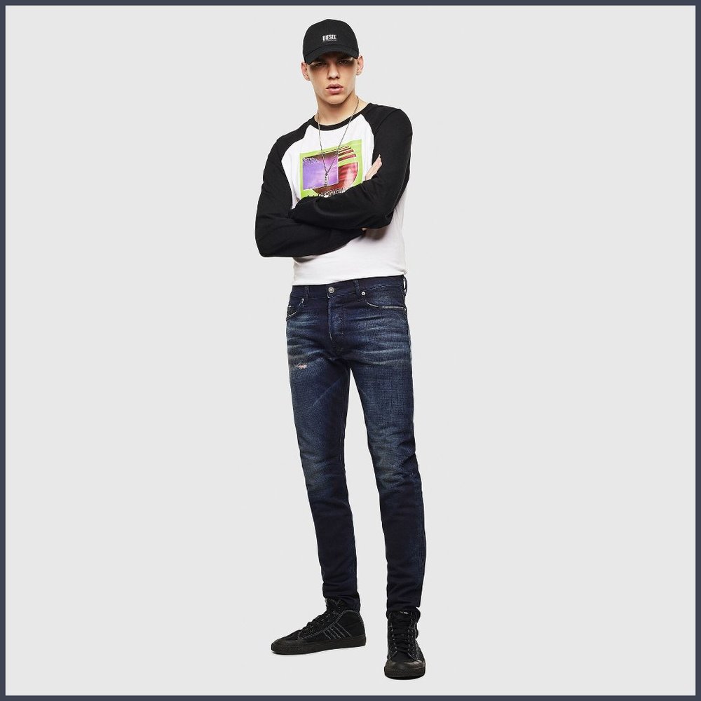 ☆ NWT☆ Men's Diesel 009BL Jeans - Tepphar-X Slim-Carrot - W33-L32